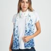 Women Daniel Rainn | Marissa Floral Scarf N532 Ivory Indigo