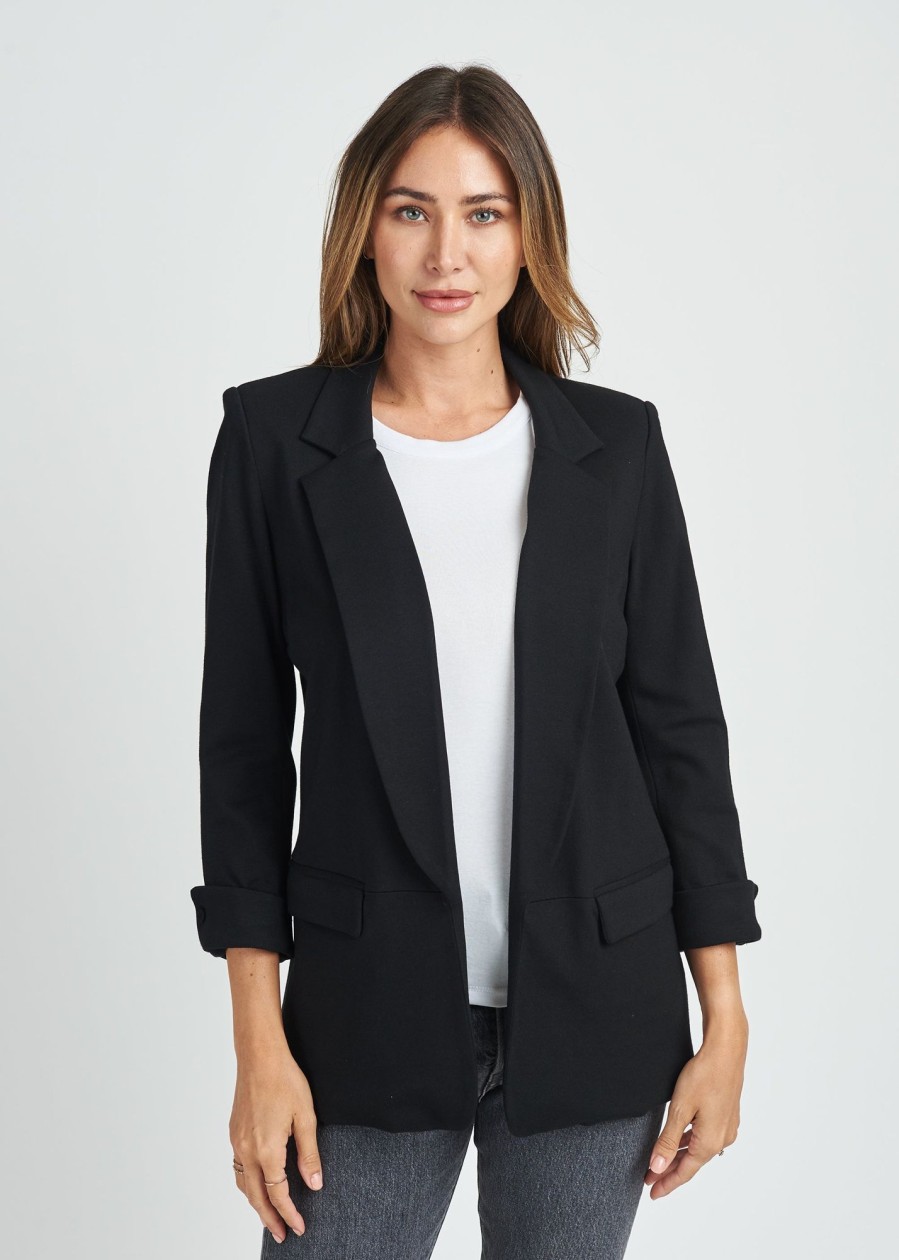 Women Daniel Rainn | Luna 3/4 Quarter Sleeve Jacket Black