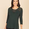 Women Daniel Rainn | Charity Lacework Blouse Forest