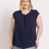 Curvy Daniel Rainn | Robin Cap Sleeve Top (Plus Size) Indigo