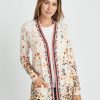 Women Daniel Rainn | Joyce Floral Cardigan With Pockets N085 Ivory