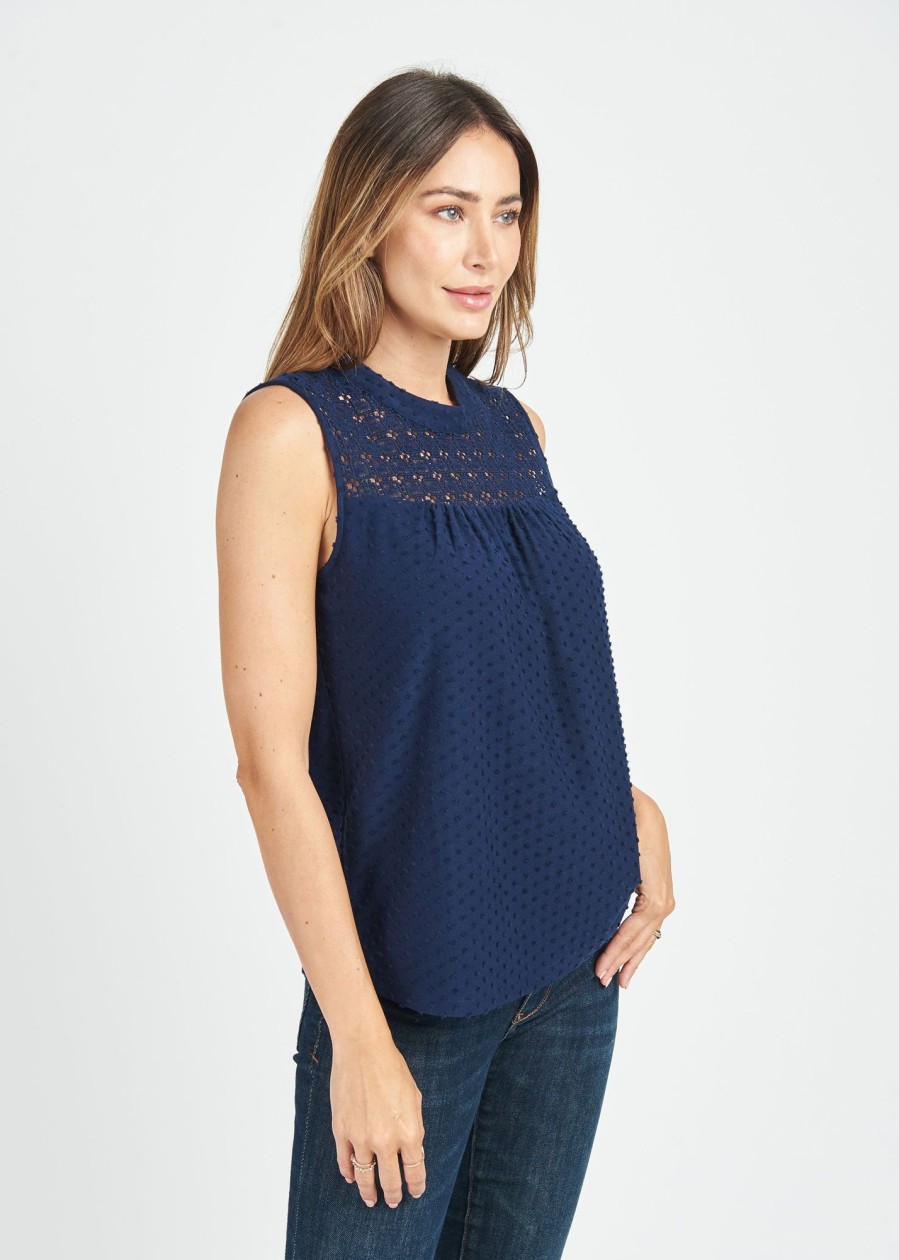 Women Daniel Rainn | Rylee Embroidered Tank Indigo