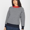 Women Daniel Rainn | The Wilma Soft And Cozy Sweater Indigo White