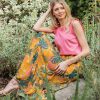 Women Daniel Rainn | Lana Papaya Print Maxi Skirt N544 Papaya