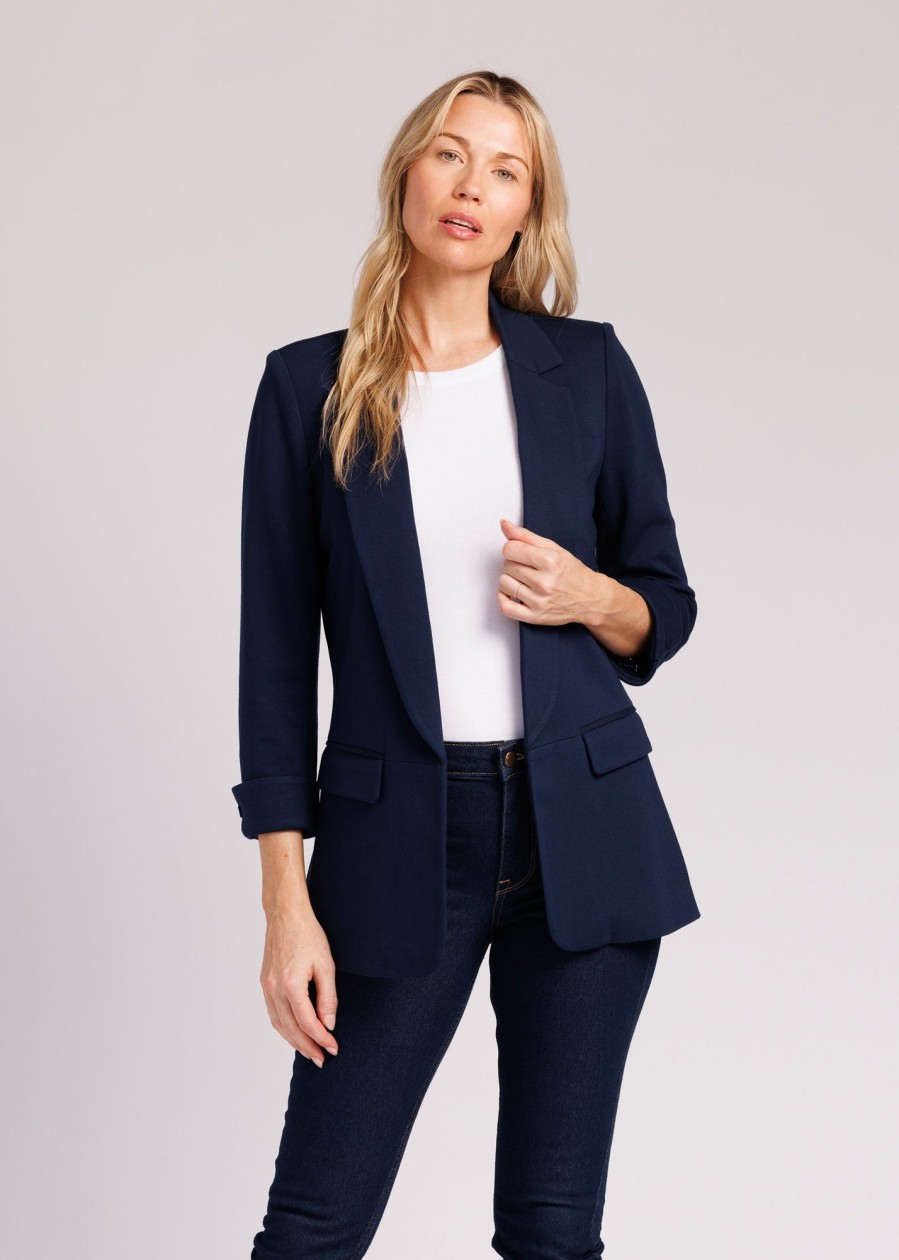 Women Daniel Rainn | Luna 3/4 Quarter Sleeve Jacket Indigo