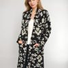 Women Daniel Rainn | Audrey Long Sleeve Coat With Pockets (Plus Size) C Daniel Rainn L284 Blk/Gry