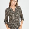 Women Daniel Rainn | Gabriella 3/4 Roll-Tab Sleeve Blouse N070 Black