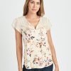 Women Daniel Rainn | Zoey Ruffled Ivory Top