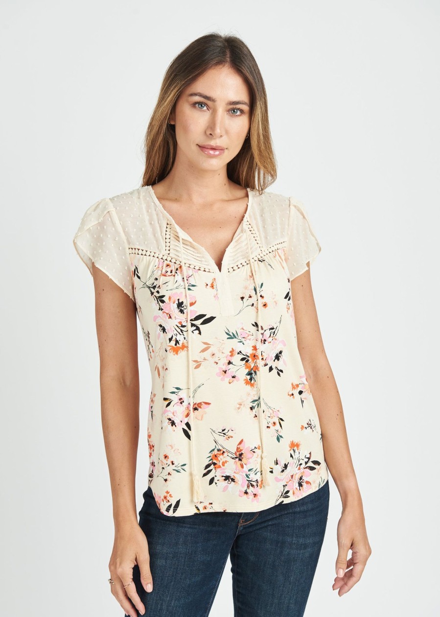 Women Daniel Rainn | Zoey Ruffled Ivory Top