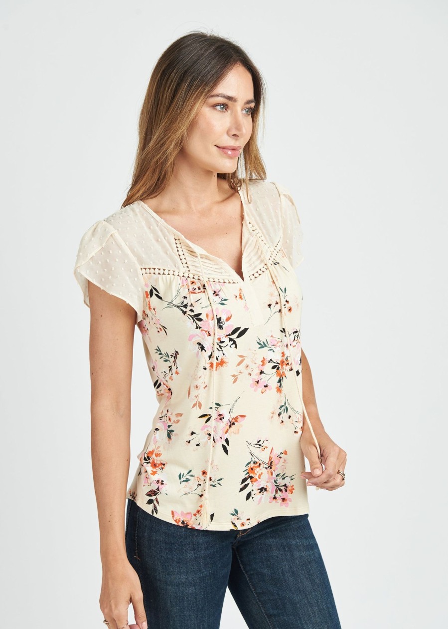 Women Daniel Rainn | Zoey Ruffled Ivory Top