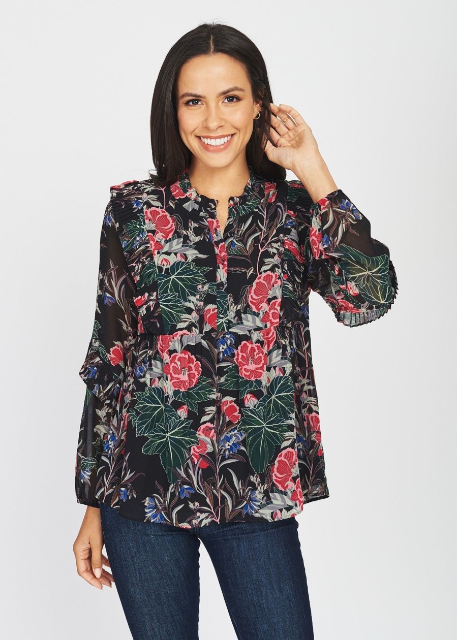 Women Daniel Rainn | Daniel Rainn Aggie Blouse J700N Black