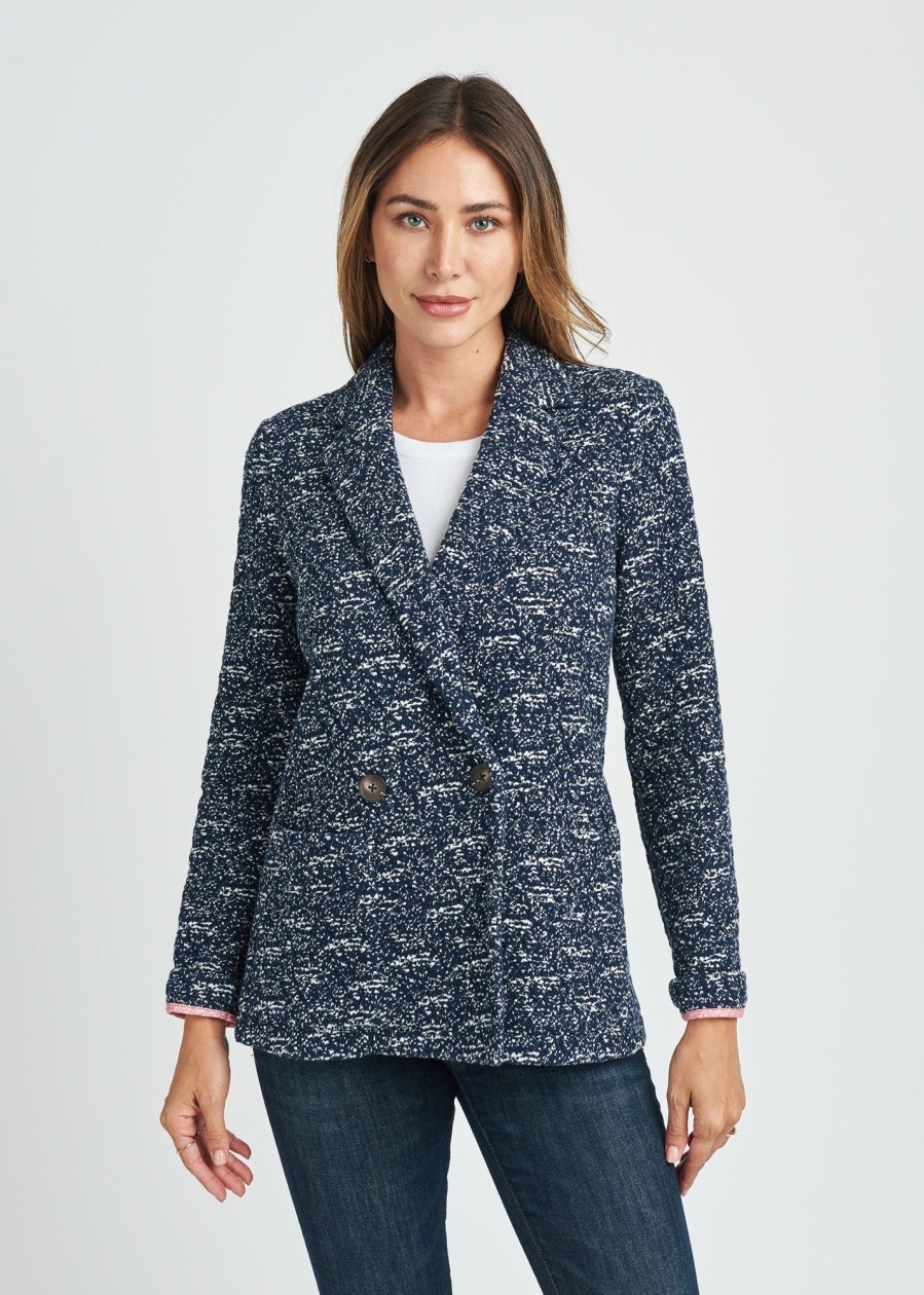 Women Daniel Rainn | Emerson Notch Collar Blazer K577 Indigo