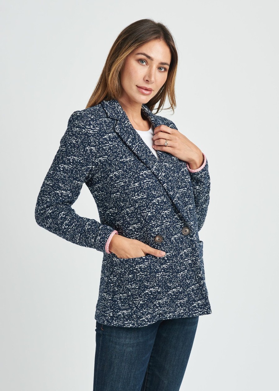 Women Daniel Rainn | Emerson Notch Collar Blazer K577 Indigo