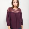 Women Daniel Rainn | Joy Dark Wine Cut-Out Top Wineberry