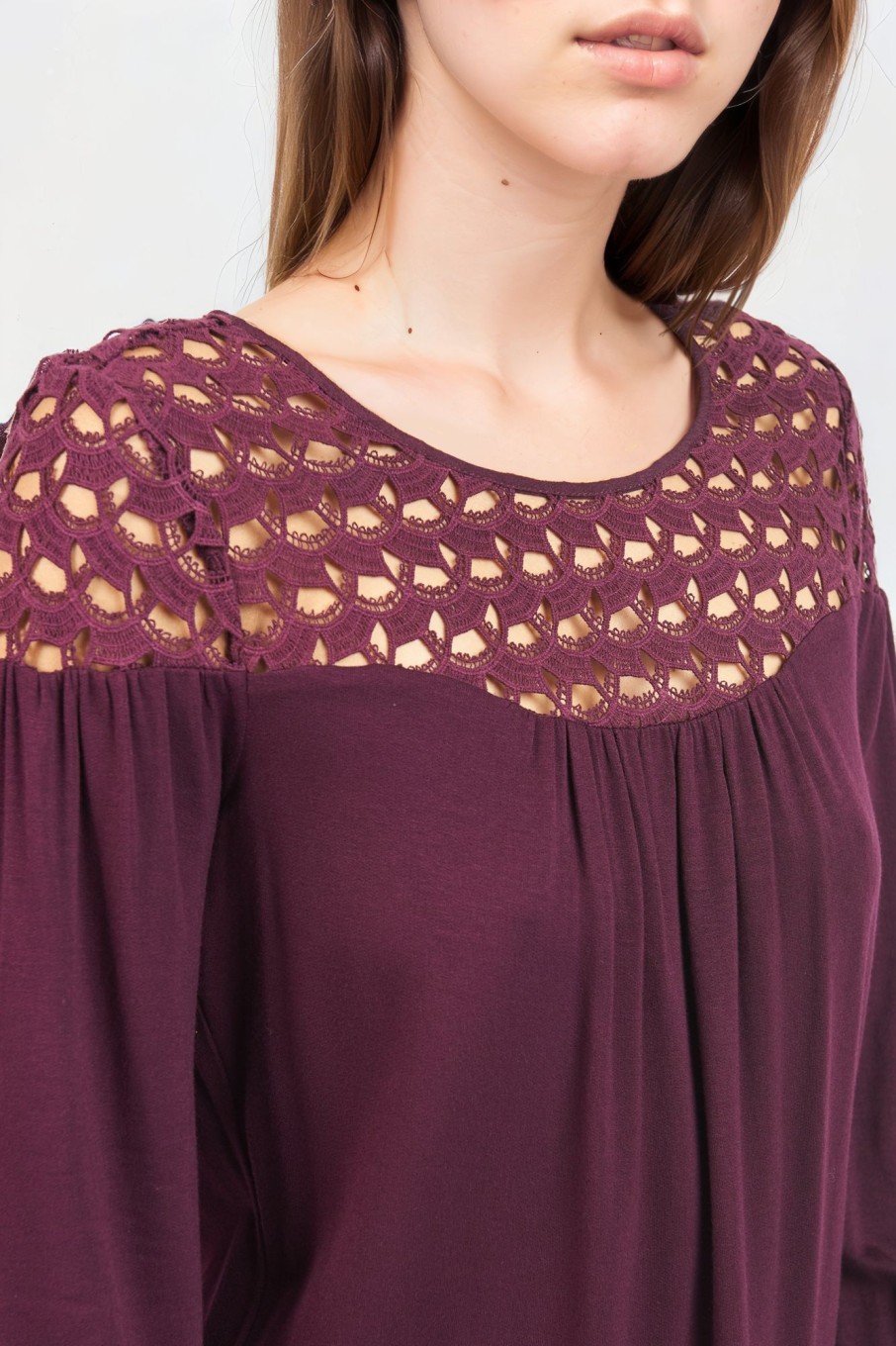 Women Daniel Rainn | Joy Dark Wine Cut-Out Top Wineberry