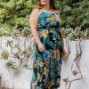 Curvy Daniel Rainn | Kimber Floral Maxi Tank Dress (Plus Size) K724 Black